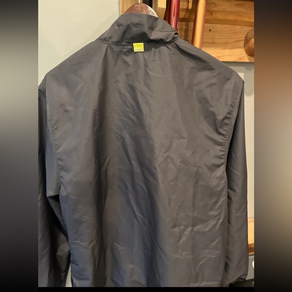 Etnies Zip up Windbreaker MINETT Jacket Gray Neon Yellow Pockets Skateboard mens - Picture 3 of 13